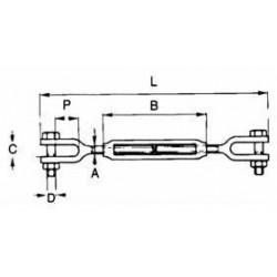 TENDEUR 2 CHAPES ( Charge Utile 1100 kgs )