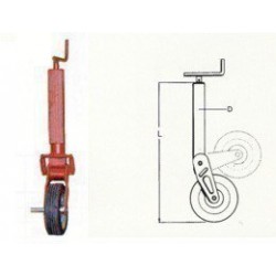 BEQUILLE POUR REMORQUE Sicmap A ROUE C.70 250x85 AL20 JANTE ACIER