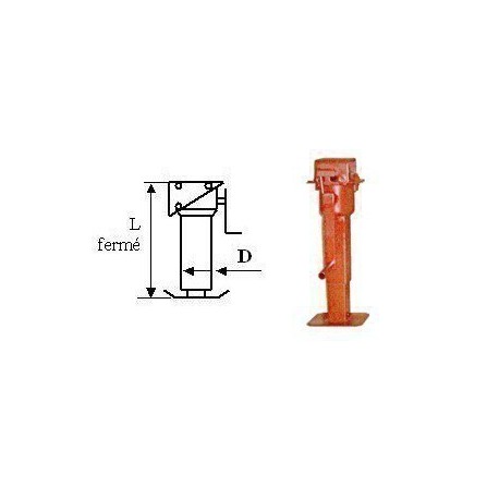 BEQUILLE Sicmap A CRIC MAJOR C.80 A RENVOI D'ANGLE / FIXATION DESSUS