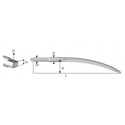 DENT DE FOURCHE - DOIDT 35X680 COURBE PERCEE - FRAISE Forges du Sdt