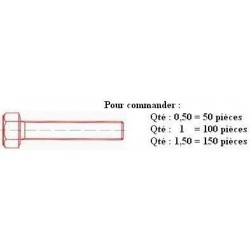 VIS TH 10.9 Brut DIN 933 M18x60 ( prix aux 100 pièces ) Boitage 25