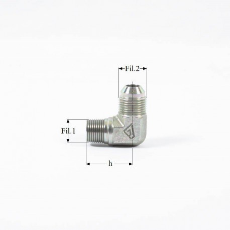 ADAPTEUR MALE 3/8G.CO.-9/16JIC 90°