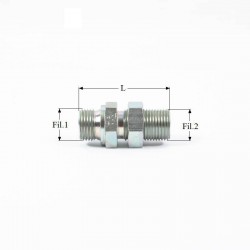 ADAPTEUR MALE 1/2BSP-1/2BSP PASSE CLOISON