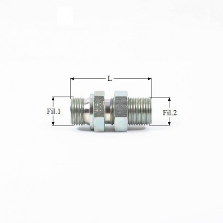 ADAPTEUR MALE 1/2BSP-1/2BSP PASSE CLOISON