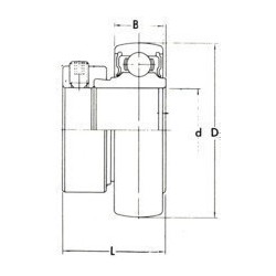 ROULEMENT DE PALIER IMPORT SA204C 20X47X14/31 ( SERRAGE EXCENTRIQUE )