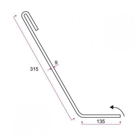 FLEXI-DOIGT court ( 135 mm ) TYPE AMAZONE / Grange & Walter GW256GC