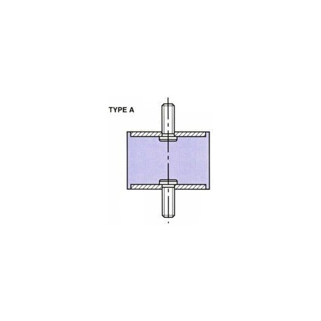PLOT ANTI VIBRATOIRE ( SILENT BLOC ) TYPE A 20x25 M6