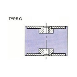 PLOT ANTI VIBRATOIRE ( SILENT BLOC ) TYPE C 20x25 M6