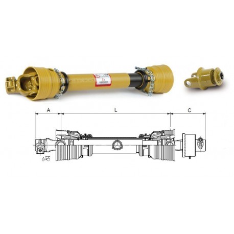 TRANSM. Eurocardan AX8 AVEC ROUE LIBRE RL2 1'3/8Z6 2400Nm