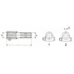 PROLONGATEUR AL.25 - M1'3/8z6 ( Matière XC 38 )