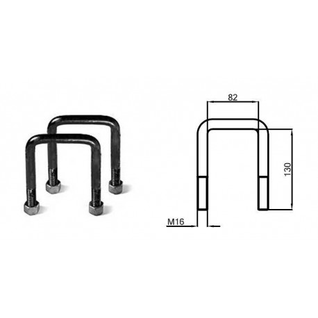 BRIDES ( 2 ) POUR CHASSIS DE 80x80 , DENT 25x25 & 30x30