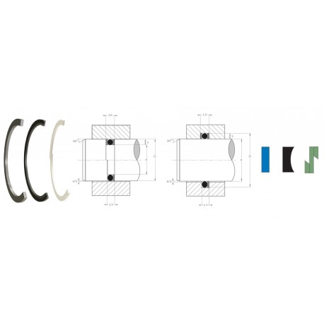 BAGUE ANTI-EXTRUSION BU8 327 43.82x5.33 (R30)