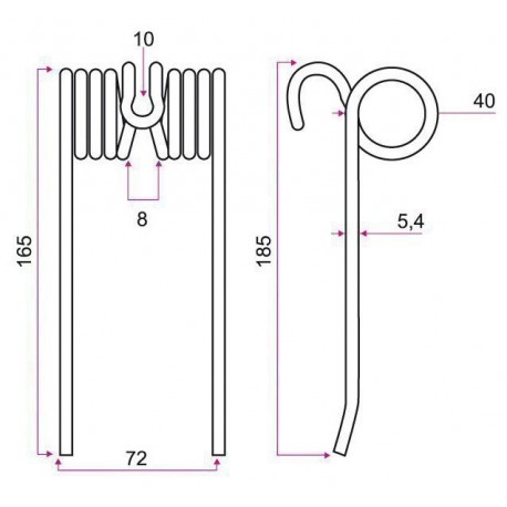 DENT PICK-UP TYPE CARRARO - MORRA 145038 / GRANGE & WALTER GW324