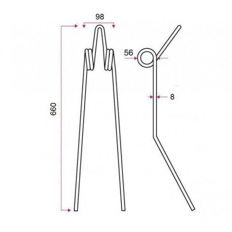 DENT ETRILLE TYPE CARRE 504.00308 / GRANGE & WALTER GW794