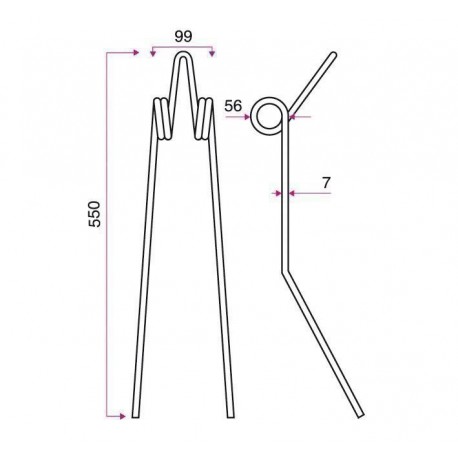 DENT ETRILLE TYPE CARRE 504.00317 / GRANGE & WALTER GW851