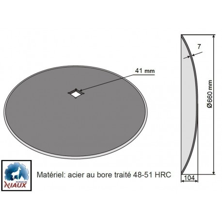 DISQUE LISSE COVER-CROP 'NIAUX 200' 660X7 C 41