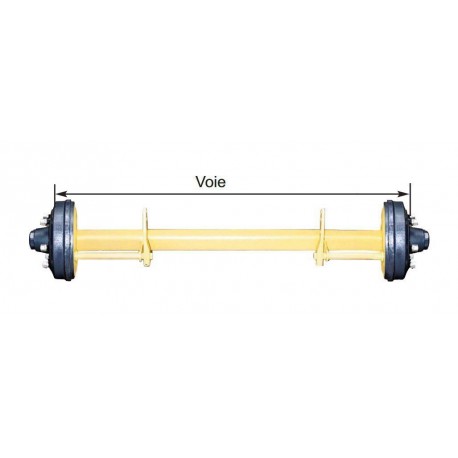 ESSIEU ADR AGRICOLE CA808AF 80x80 VOIE 210 FREIN 350X60F75-8 AXES M18