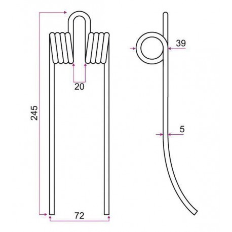 DENT PICK-UP TYPE FERABOLI 1828060 / Grange & Walter GW266