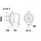 ALTERNATEUR ( MG 521 ) 14V 65A AAK4155 / 11201329