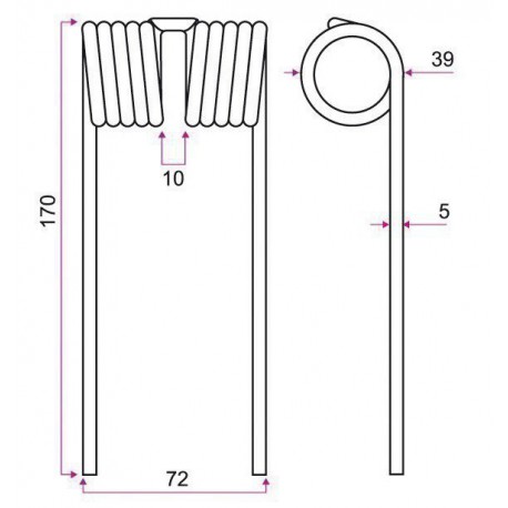 DENT PICK-UP TYPE JOHN DEERE CC25176 / GRANGE & WALTER GW517