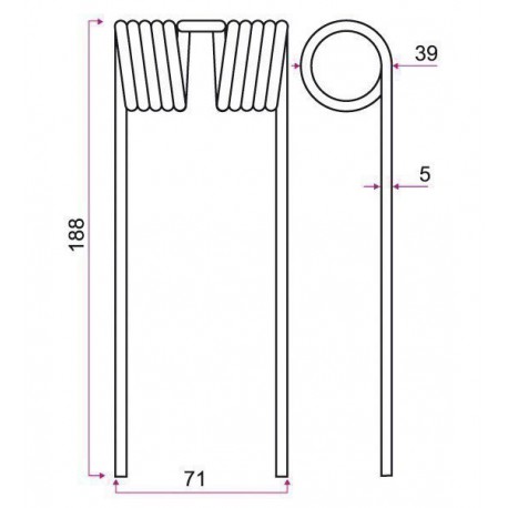 DENT PICK-UP TYPE JOHN DEERE CC32965 / Grange & Walter GW356