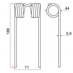 DENT PICK-UP TYPE JOHN DEERE CC103854 / Grange & Walter GW482