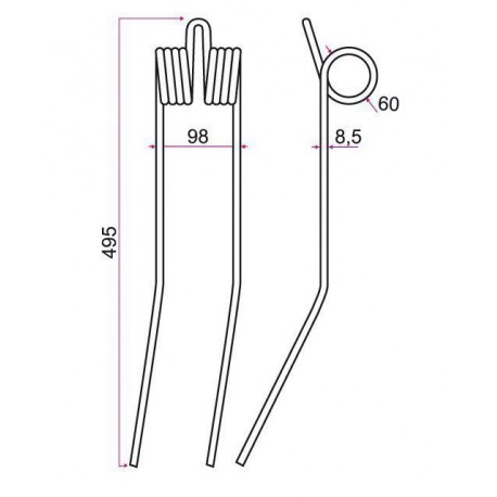 DENT GIROANDAINEUR TYPE KUHN 57502000 / GRANGE & WALTER GW135