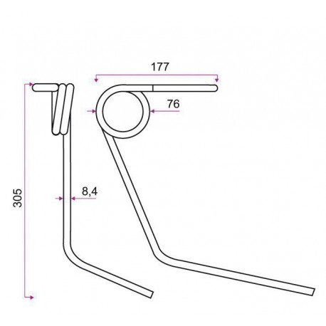 DENT DE RECOUVREMENT AVT TYPE KUHN 53039010 / GRANGE & WALTER GW393