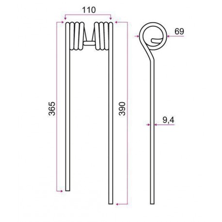 DENT GIROFANEUR TYPE KUHN 58740700 / GRANGE & WALTER GW370D