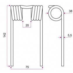 DENT PICK-UP TYPE KRONE 9381581 / GRANGE & WALTER GW303