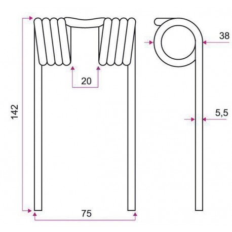 DENT PICK-UP TYPE KRONE 9381581 / GRANGE & WALTER GW303