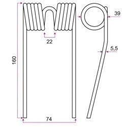 DENT PICK-UP TYPE KRONE 9380405 / GRANGE & WALTER GW326