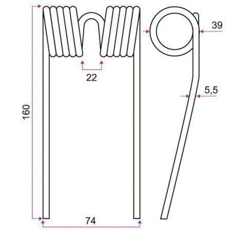 DENT PICK-UP TYPE KRONE 9380405 / GRANGE & WALTER GW326