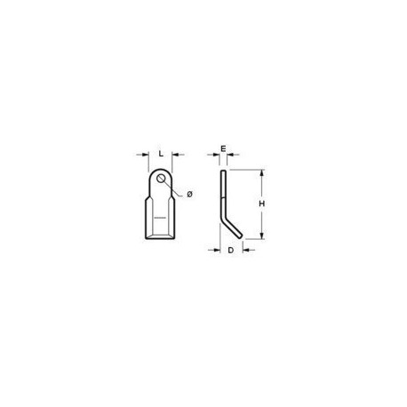 COUTEAU Y 60X8 L245 type LAGARDE BL005205 ou XF5205 / MUZZI