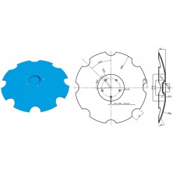 DISQUE CR. TYPE LEMKEN-RUBIN Ø625x6 5 x Ø12.5 EA160 / EUROZAPPA