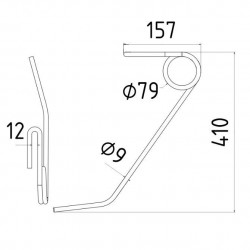 DENT DE HERSE AVANT TYPE MASCHIO - GASPARDO / GRANGE & WALTER GW504