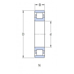 ROULEMENT A ROULEAUX CYLINDRIQUES Nsk 35X72X17 ET