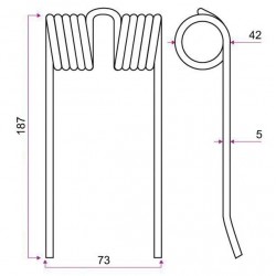 DENT PICK-UP TYPE NEW HOLLAND 018 173 / Grange & Walter GW196