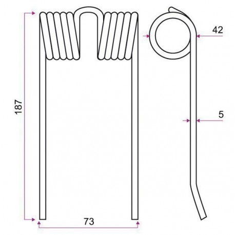 DENT PICK-UP TYPE NEW HOLLAND 018 173 / Grange & Walter GW196