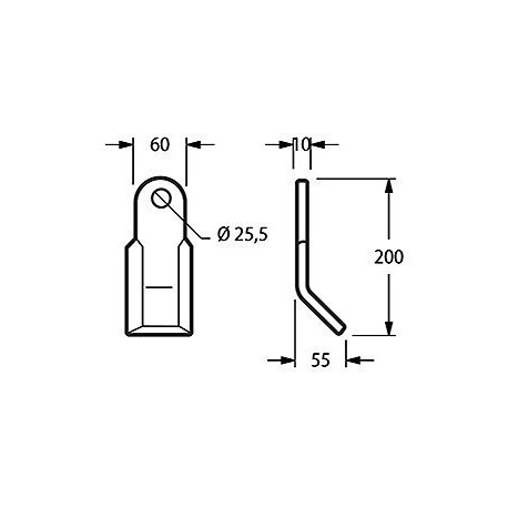 COUTEAU TYPE KUHN / NOBILI 6060004 = J2555004 / EUROZAPPA