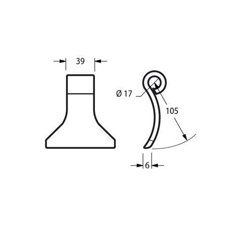 COUTEAU PALETTE TYPE NOBILI-KUHN 6061709 - J1921002 / EUROZAPPA