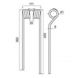 DENT FANEUSE TYPE PZ VGPZ339E / GRANGE & WALTER GW360G