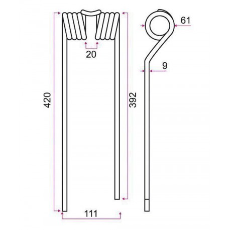 DENT FANEUSE TYPE PZ VGPZ340E / GRANGE & WALTER GW360D