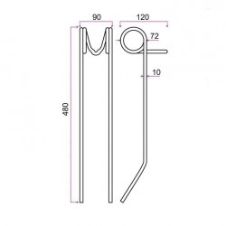 DENT DE HERSE TYPE RAU SICAM / Grange & Walter GW259