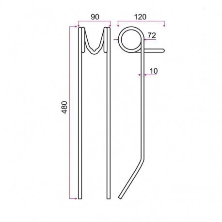 DENT DE HERSE TYPE RAU SICAM / Grange & Walter GW259