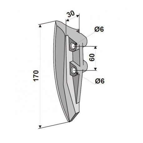 POINTE DE SOC PNU MAïS ( sans rivet ) TYPE 30046050 MONOSEM