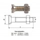 BOULON Tête Fraisée 2 ERGOTS M11X35 10.9 ( prix aux 100 pièces )