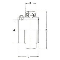 ROULEMENT DE PALIER NsK 20X47X17/31 ( SERRAGE A VIS POINTEAU )