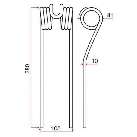 DENT FANEUSE TYPE VICON VF16607564.86 / GRANGE & WALTER GW398