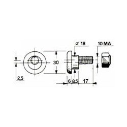 FIXATION COMPLETE TYPE KERNELAND-VICON ( VIS M10 avec écrou nylstop )